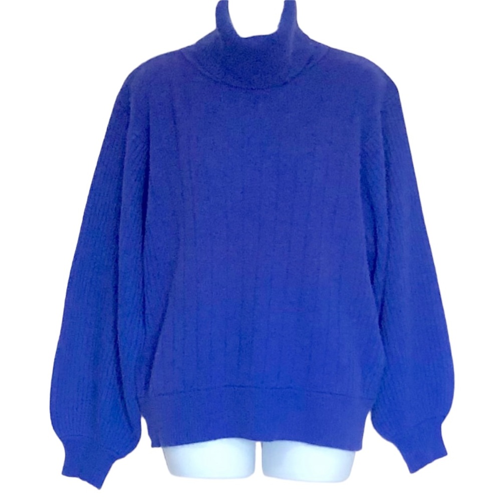 Adele Joyce Vintage Lambswool Blend Turtleneck Sweater Sz S